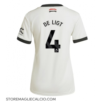 Manchester United Matthijs de Ligt #4 Maglia Gara Terza Repliche 2024-25 Donna